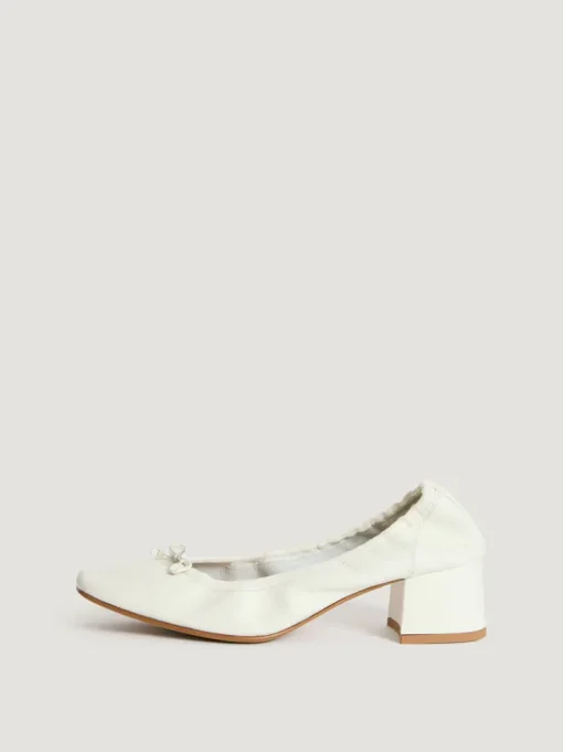 Rouje Souliers>Ballerines NICOISE CuirBlanc