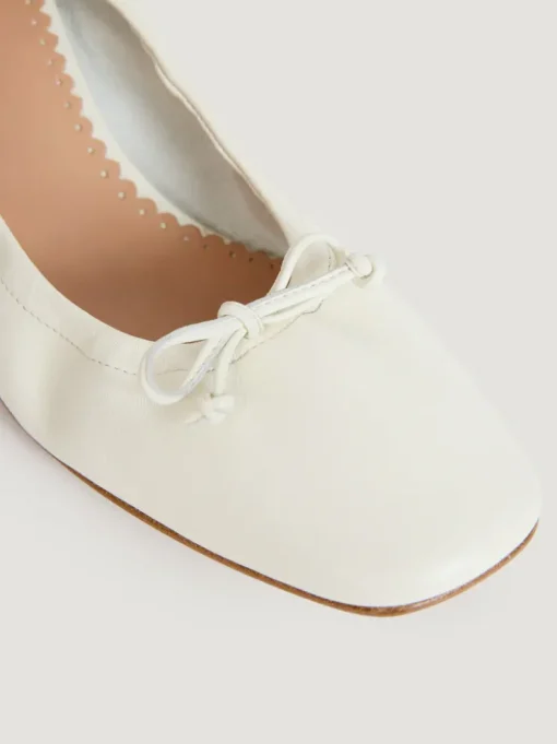 Rouje Souliers>Ballerines NICOISE CuirBlanc