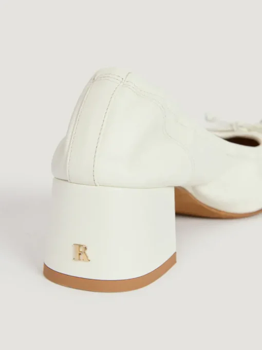 Rouje Souliers>Ballerines NICOISE CuirBlanc