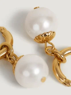 Rouje Bijoux>Boucles d'oreilles PERLA DoréVieilli
