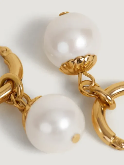 Rouje Bijoux>Boucles d'oreilles PERLA DoréVieilli