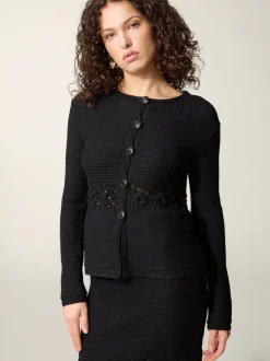 Rouje Mailles>Cardigan ANGELIA UniNoir