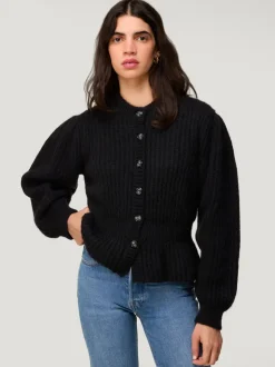 Rouje Mailles>Cardigan LISIA UniNoir