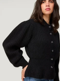 Rouje Mailles>Cardigan LISIA UniNoir