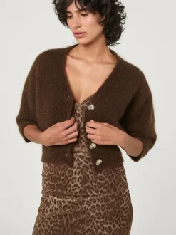 Rouje Mailles>Cardigan NONO UniMarron