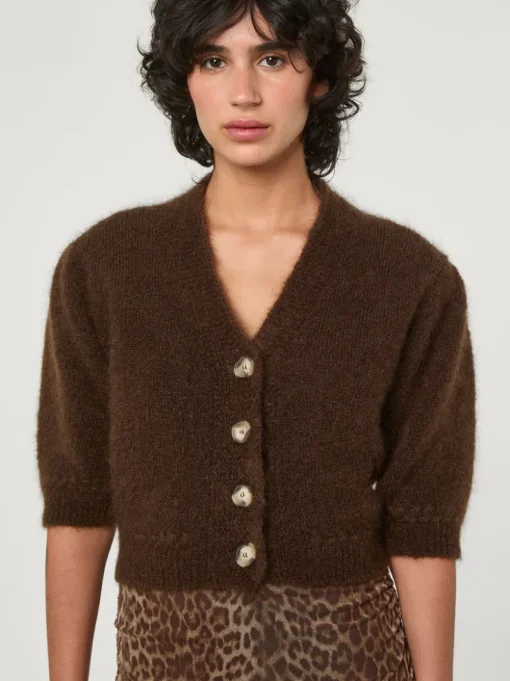 Rouje Mailles>Cardigan NONO UniMarron