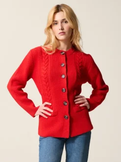Rouje Mailles>Cardigan SAM UniRouge