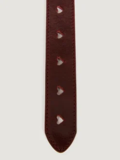 Rouje Ceintures></noscript>Ceinture COEUR CuirBordeaux