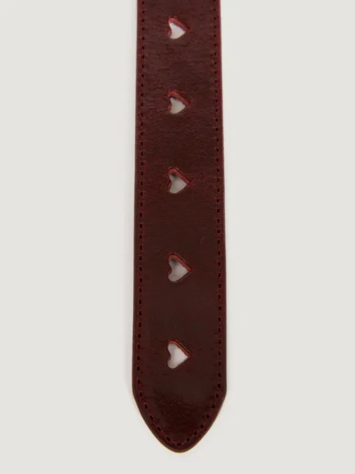 Rouje Ceintures>Ceinture COEUR CuirBordeaux