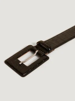 Rouje Ceintures>Ceinture NAWEL CrocoNoir