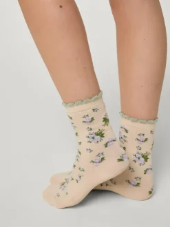 Rouje Lifestyle>Chaussettes BETSY BouquetHiverEcru