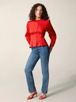 Rouje Tops></noscript>Chemise CLAUDINE UniRouge