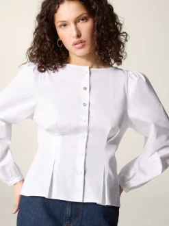 Rouje Tops>Chemise CLAUDINE UniBlanc