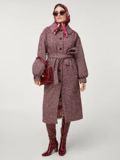 Rouje Manteaux & Vestes>Manteau GERARD ChevronBordeaux