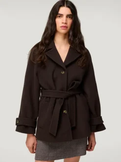 Rouje Manteaux & Vestes>Manteau SAMIE LaineMoka