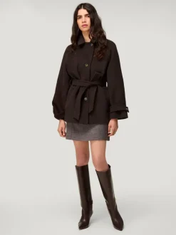 Rouje Manteaux & Vestes></noscript>Manteau SAMIE LaineMoka