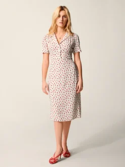 Rouje Robes></noscript>Robe ANAIS FLEURETTESAUVAGEECRU