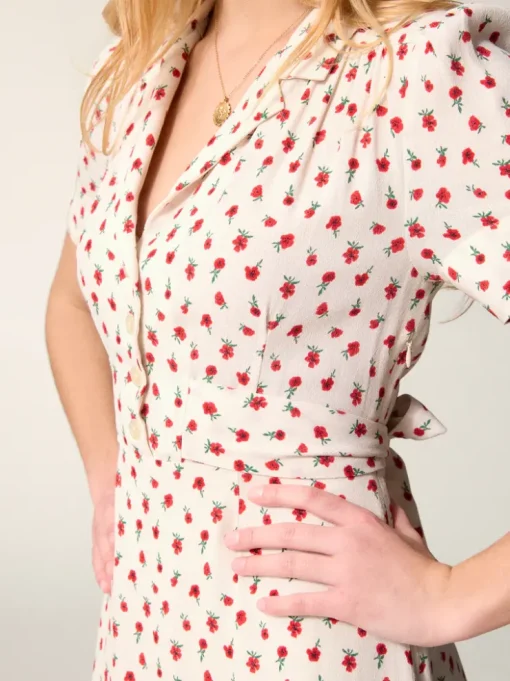 Rouje Robes>Robe ANAIS FLEURETTESAUVAGEECRU