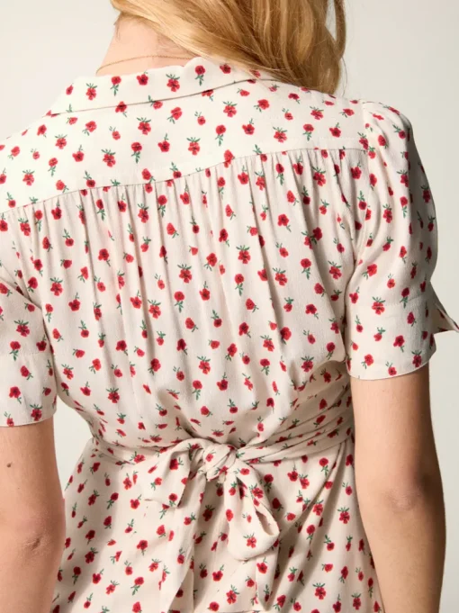 Rouje Robes>Robe ANAIS FLEURETTESAUVAGEECRU
