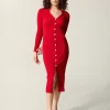 Rouje Robes|Mailles>Robe AURE UniRouge