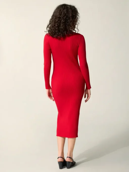 Rouje Robes|Mailles>Robe AURE UniRouge