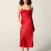 Rouje Robes>Robe JOSEPHINA SATINROUGE
