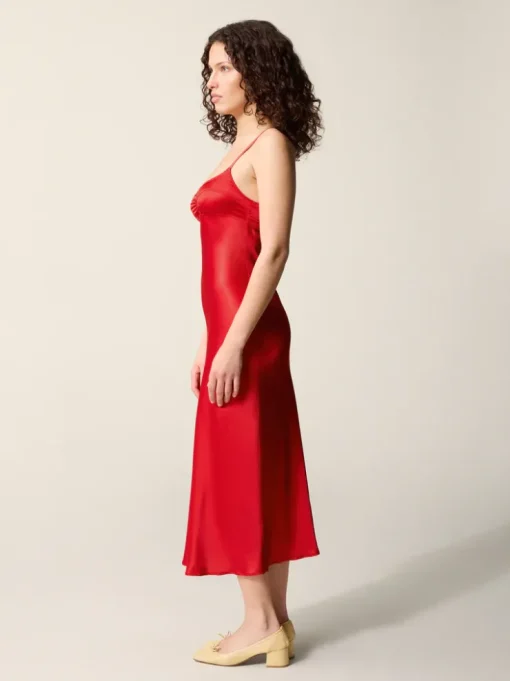 Rouje Robes>Robe JOSEPHINA SATINROUGE