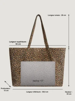 Rouje Sacs></noscript>Sac CABAS CrouteLéopard