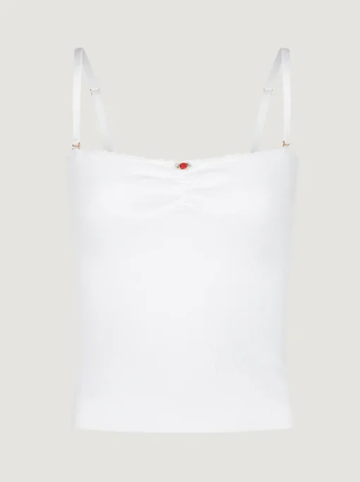 Rouje Tops>Top ALEXA UniBlanc