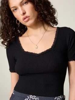Rouje Tops>Top GIUIA Noir