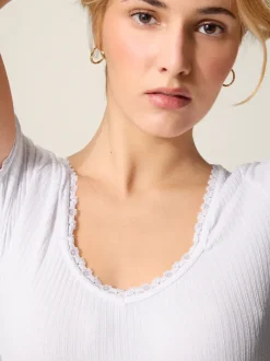 Rouje Tops>Top GIUIA UniBlanc