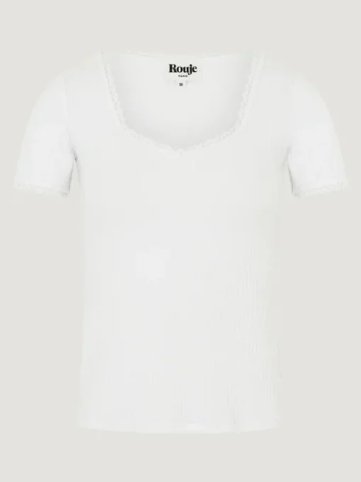Rouje Tops>Top GIUIA UniBlanc