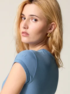 Rouje Tops>T-Shirt FERGUS UniBleu