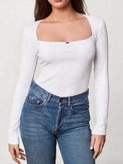 Rouje Tops>T-shirt IVANKA UniBlanc