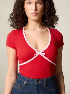 Rouje Tops>T-Shirt KARENE UniRouge