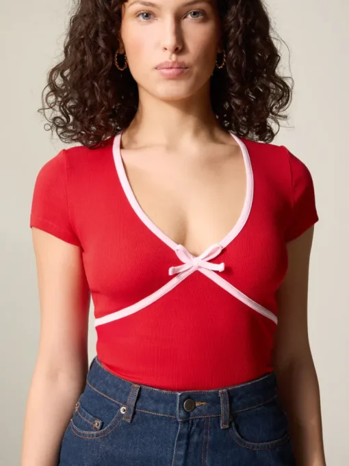 Rouje Tops>T-Shirt KARENE UniRouge