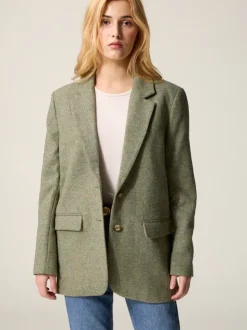 Rouje Manteaux & Vestes>Veste JACQUES ChevronCarreauxMenthe